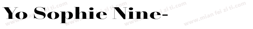 Yo Sophie Nine字体转换
